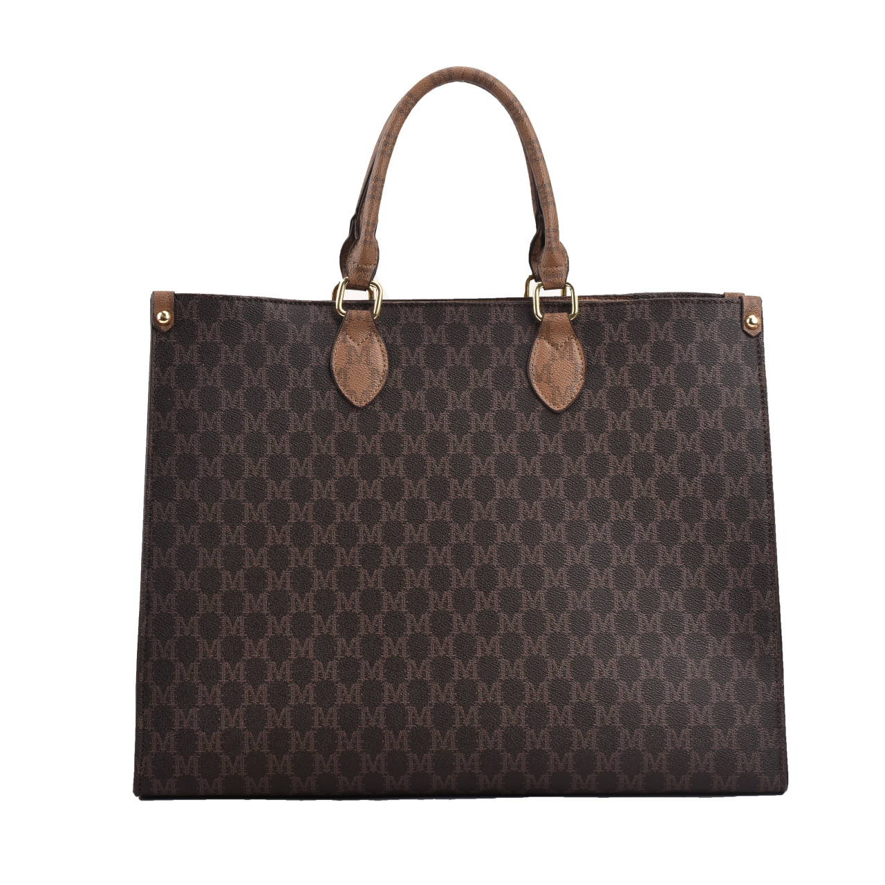 L large capacity women's shoulder bag large tote bag old flower letter tote bag PU commuting handbag women