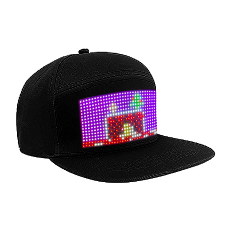 LED Hat Advertising, LED Hat Display, Bluetooth App for Controlling Colorful LED Light-Up Hats