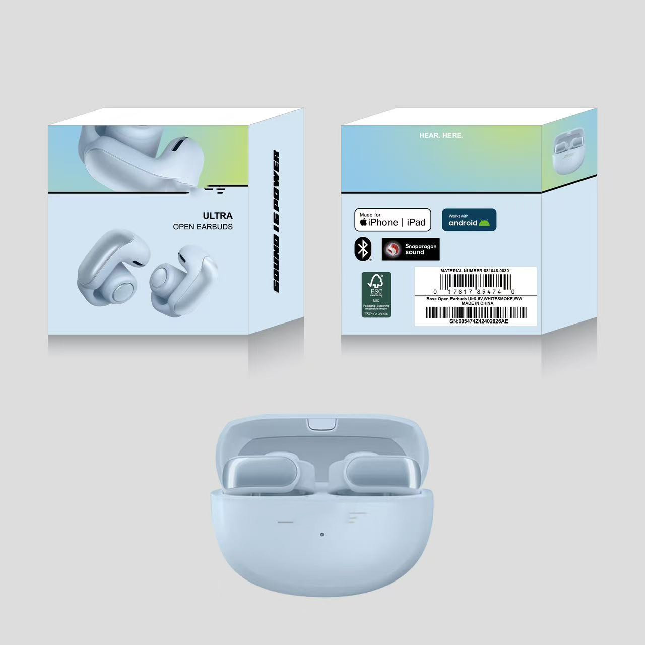 New Ultra Open Ear Wireless Bluetooth Headphones Over-Ear V12 Spatial Audio Not In-Ear