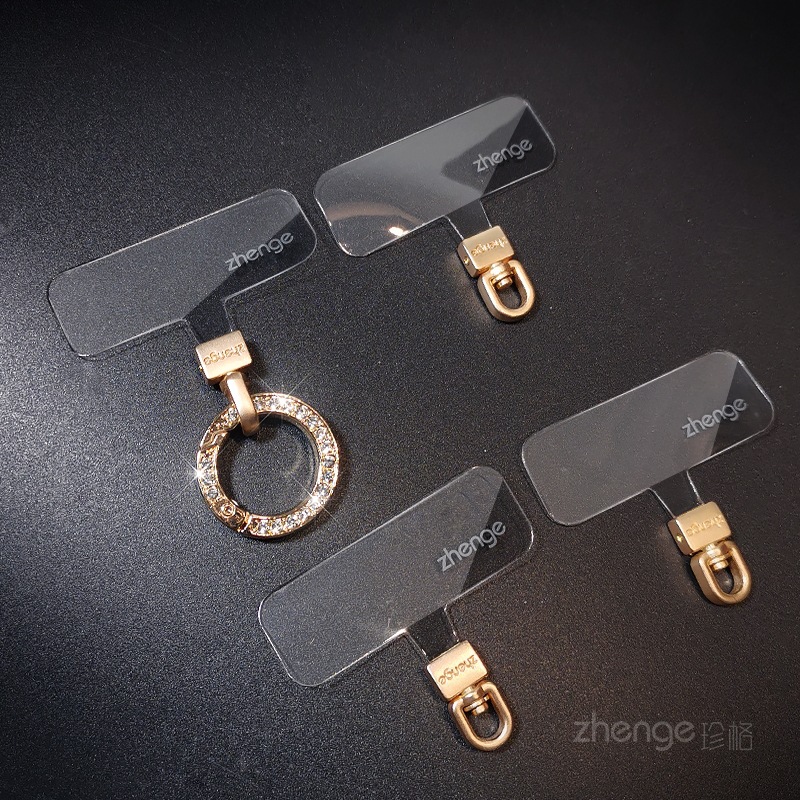 Rhinestone round buckle phone strap swivel head clip piece thin gasket phone chain hanging piece not top shell does not affect charging new
