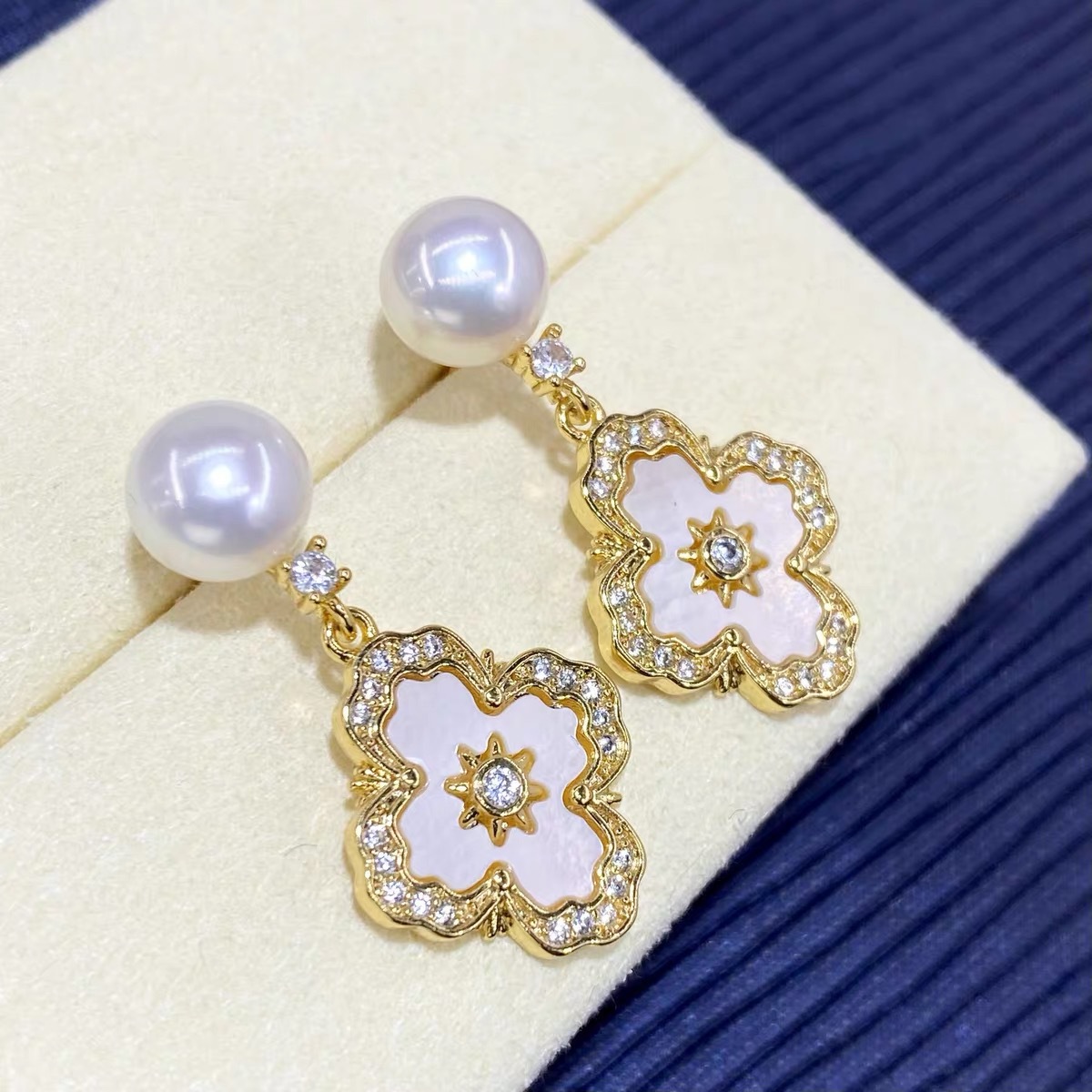 金色托（不含珠） · P1362贝母轻奢四叶草