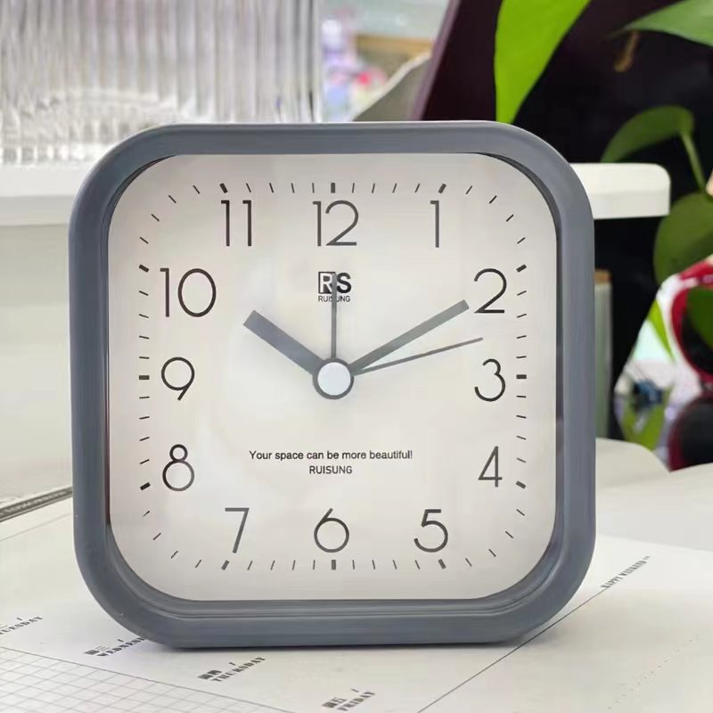 Square simple three-dimensional home decoration alarm clock student digital alarm small alarm clock