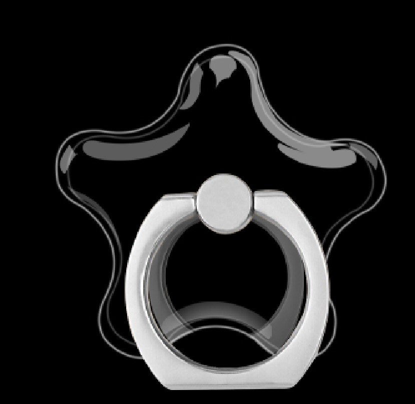 Transparent crystal ring bracket metal ring iRing lazy bracket acrylic PC transparent phone ring buckle