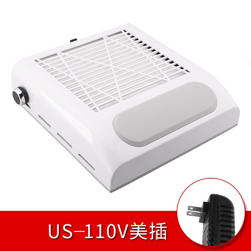 New Japanese nail dust collector adjustable speed 80W with filter pad desktop nail dust suction machine
