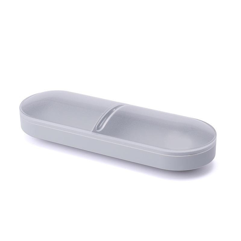 Dustproof storage box cotton swab toothpick double-layer partition storage box household storage box simple transparent visible portable