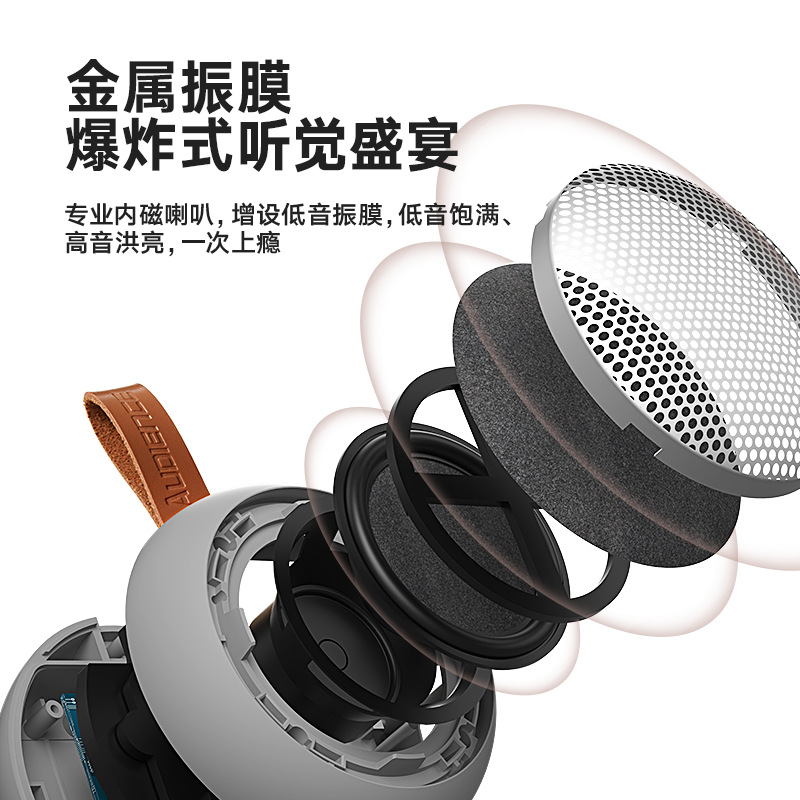 Odeon 2023 New Portable Magnetic Kitchen Bluetooth Speaker Heavy Bass Subwoofer Computer Desktop Wireless Audio