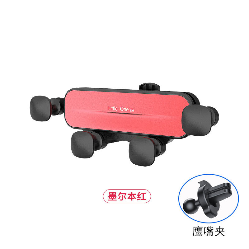 Car Phone Holder Metal Gravity Air Vent Silent Car Universal Snap-On Cartoon Phone Holder