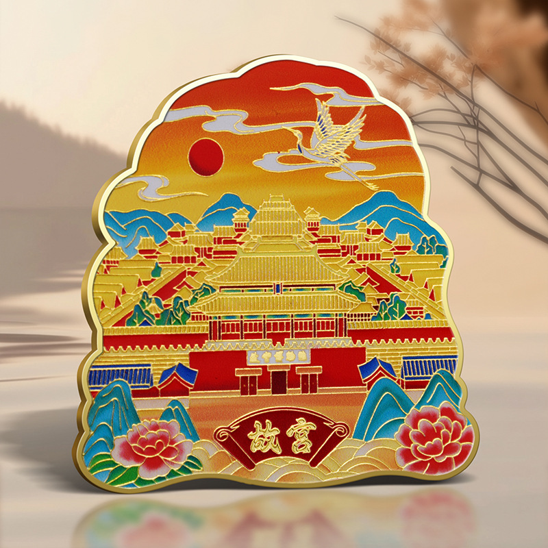 Scenic City Landmark Tourism Cultural Creative Metal Refrigerator Magnet UV Printing Chongqing Cultural Creative Tourism Magnetic Refrigerator Magnet
