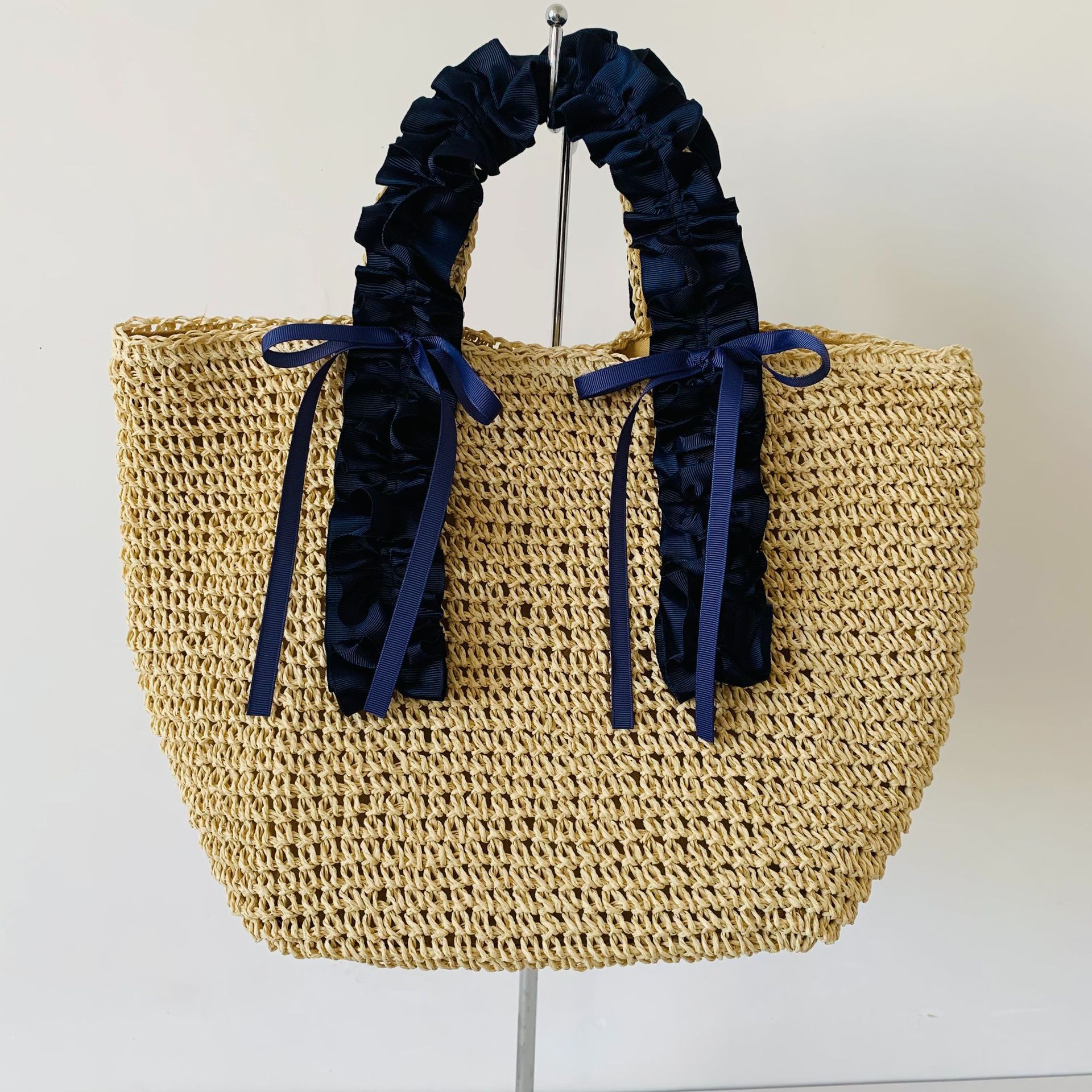 Laizhou paper rope woven bag, simple handmade woven women's bag