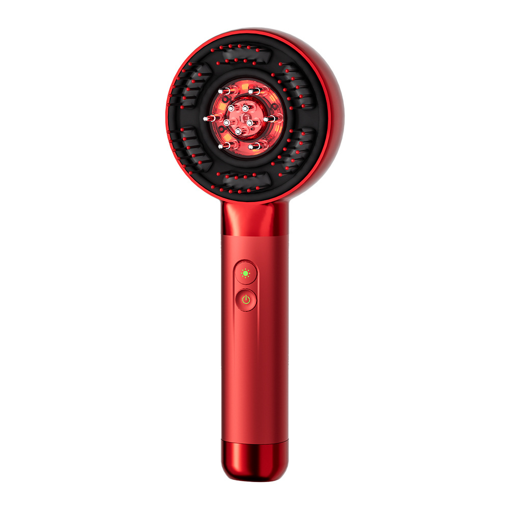 Scalp Applicator Electric Massage Comb EMS Red Light Hair Care Instrument Hair Care Essential Oil Conduction Comb Essence Import Coating Liquid