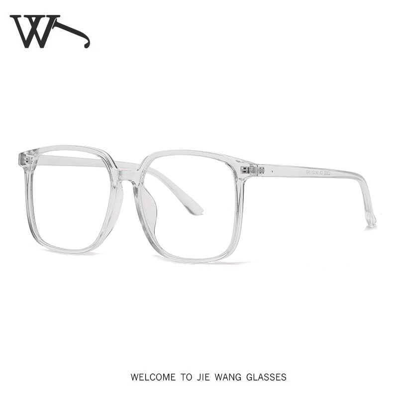 New Large Frame Plain Face Polygon Women Anti-Blue Light Flat Light Glasses Men Glasses Frame