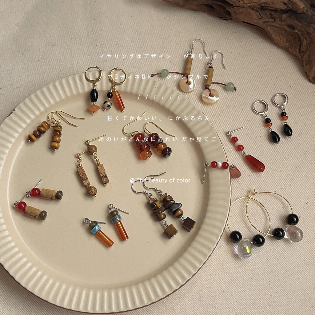 New Chinese style handmade earrings 2025 new earrings for women chain