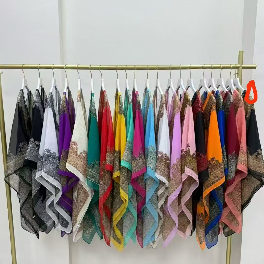 New Sun Protection Shawl Women Summer Chiffon Versatile Scarf Paisley Beach Silk Scarf