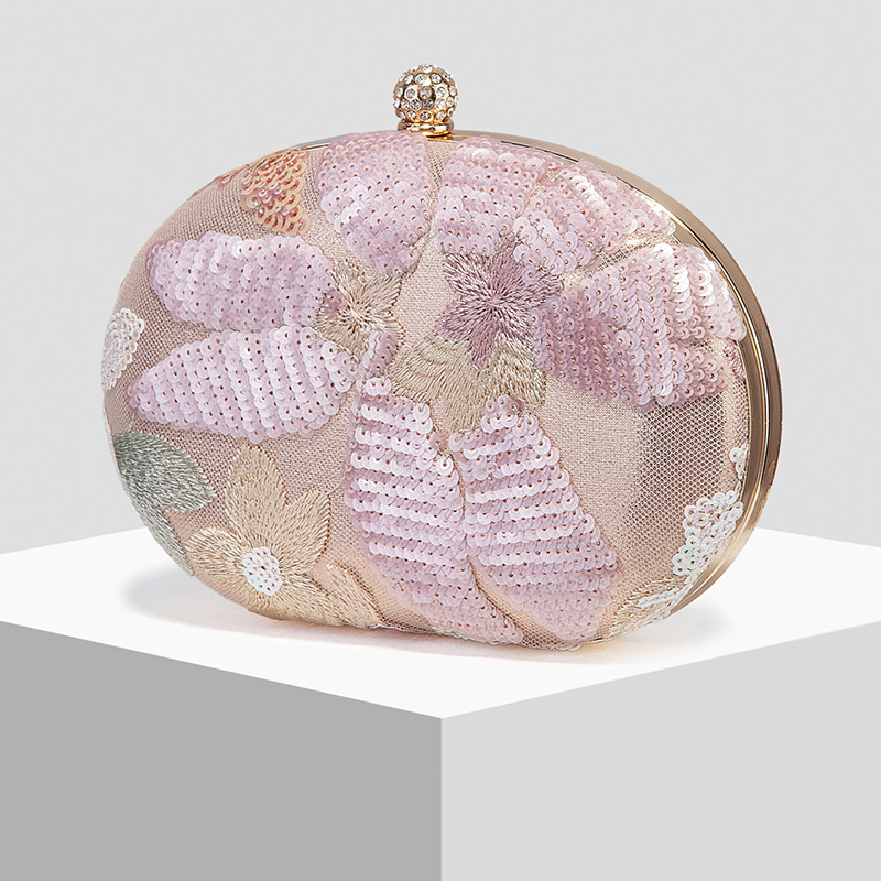 New Sequins Embroidered Evening Bag Clutch Evening Bag Wedding Bag Random Pattern