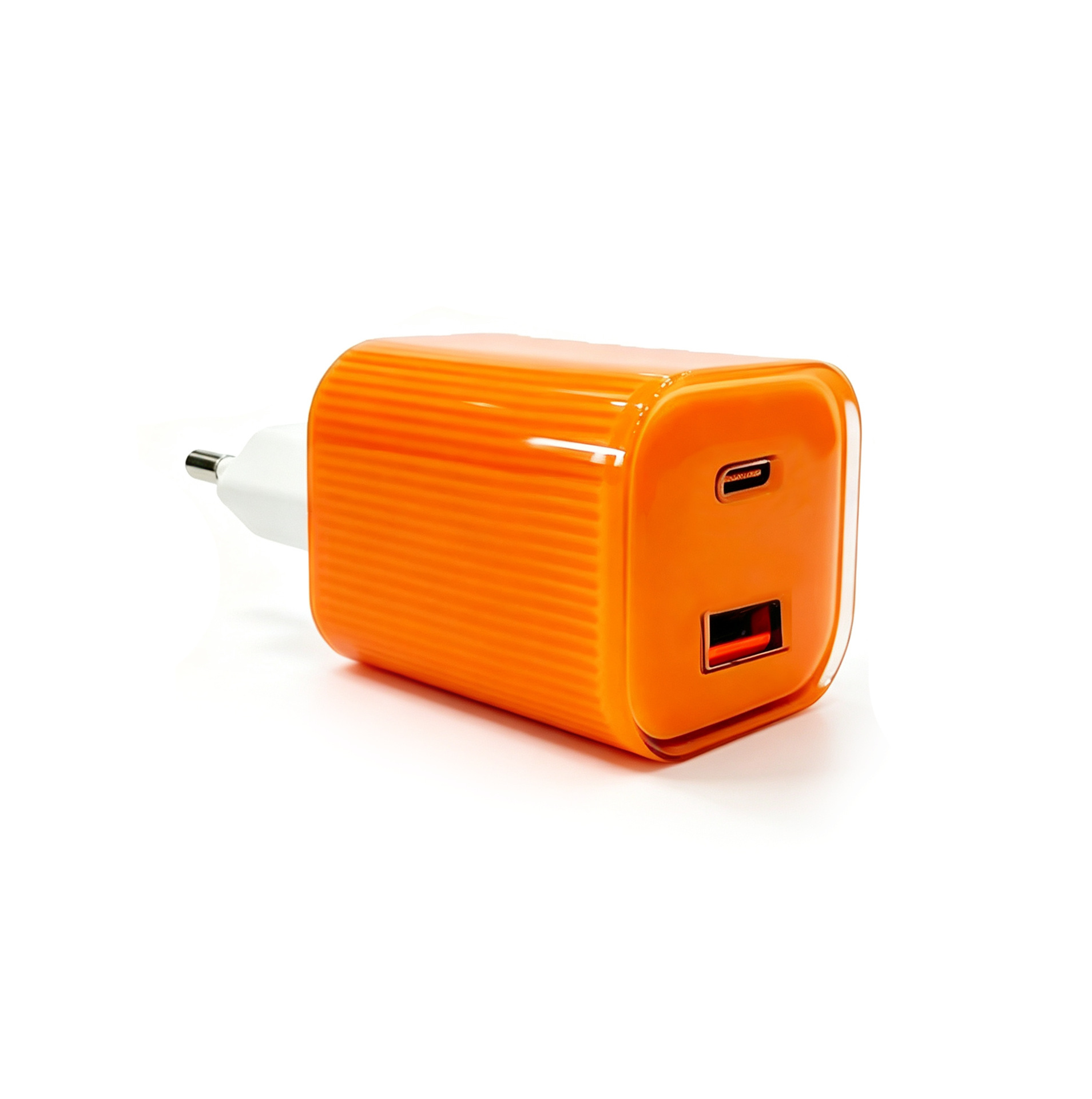 45W GaN EU standard charger ice transparent dual port A+C fast charging certified for Apple phone charging head