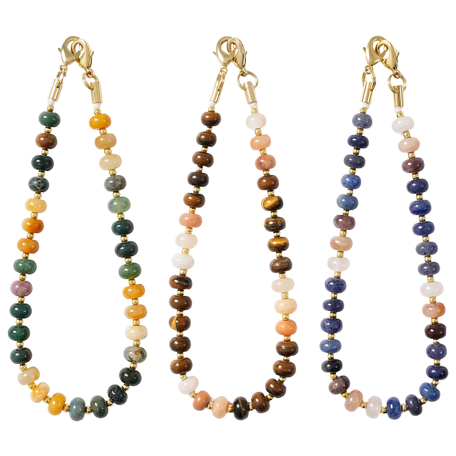 New Natural Stone Phone Chain Original Street Style Anti-loss Phone Lanyard for Women
