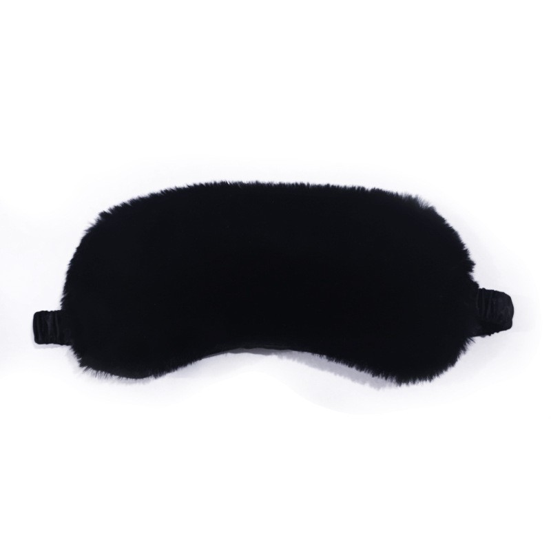 Imitation rabbit fur light-blocking sleep eye care mask, home travel outdoor children men and women hot compress steam eye