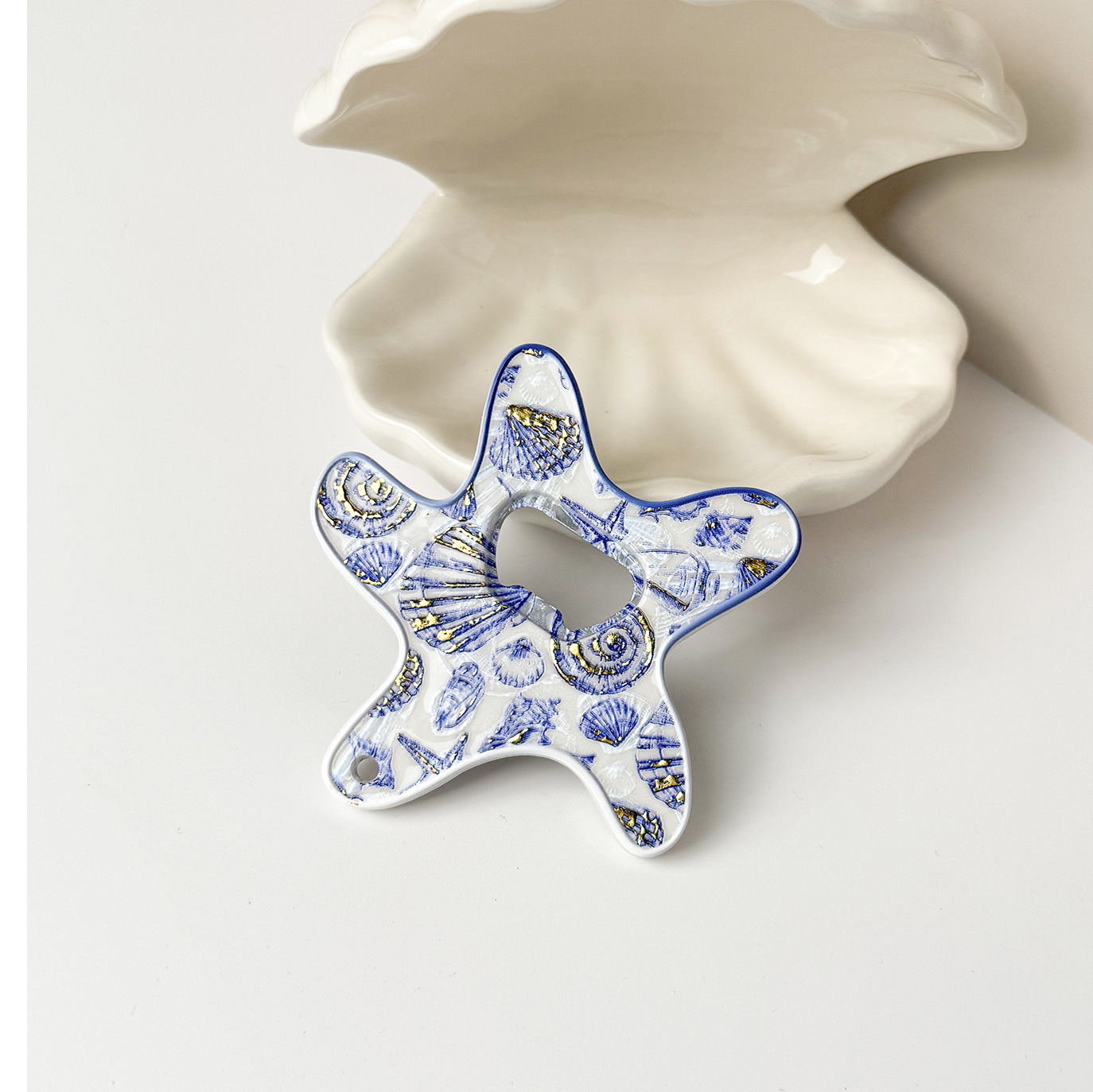 Ocean Series Starfish Fridge Magnet Bottle Opener Unique Embossed Gold Foil Process Ocean Fridge Magnet