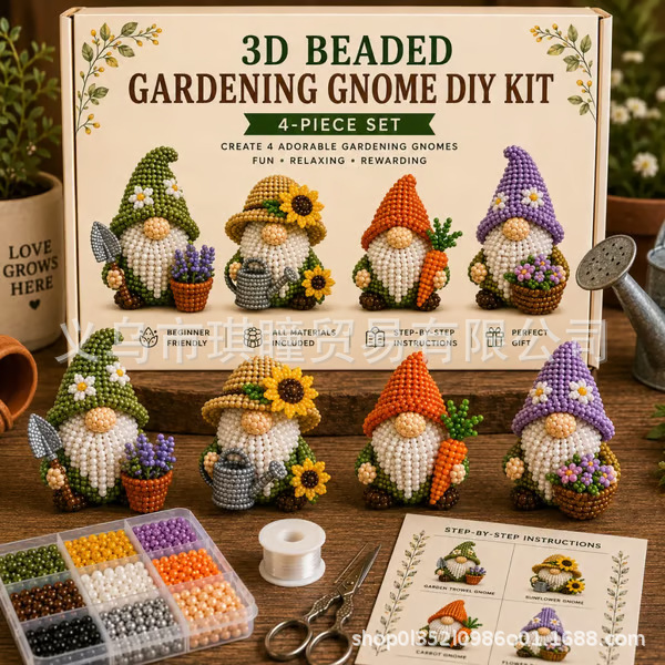 2026 3D Beaded Patriotic Gnome DIY Kit Beaded Wholesale