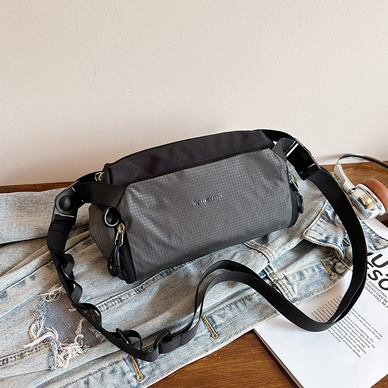 2026 New Casual Small Nylon Shoulder Bag Grid Crossbody Bag