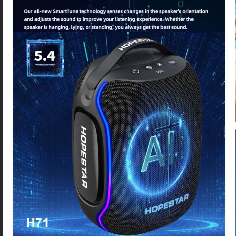 Huada H71 Bluetooth audio subwoofer HIFI high sound quality outdoor手提 speaker card portable 120W gift