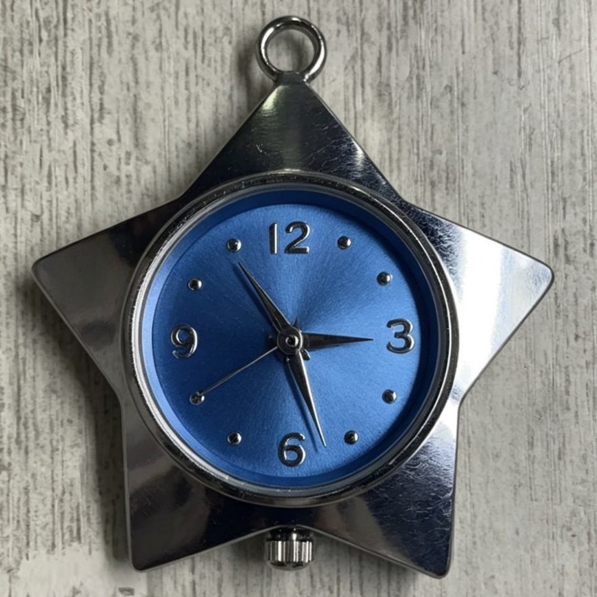 Star-shaped wall clock decorative quartz clock simple home ornament hanging decoration multi-color optional
