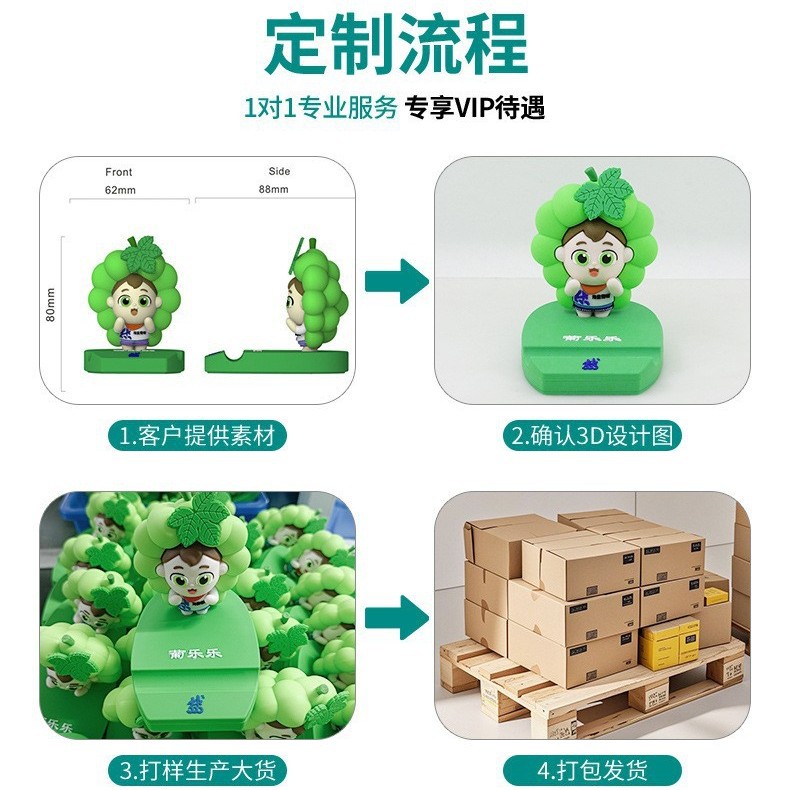 Cartoon Bluetooth speaker custom PVC soft glue doll gift DIY small portable special shape cute audio