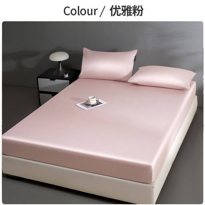 Summer cool ice silk bed skirt cover single piece 2026 new 180cmx200cm mattress cover protective cover three-piece set 3