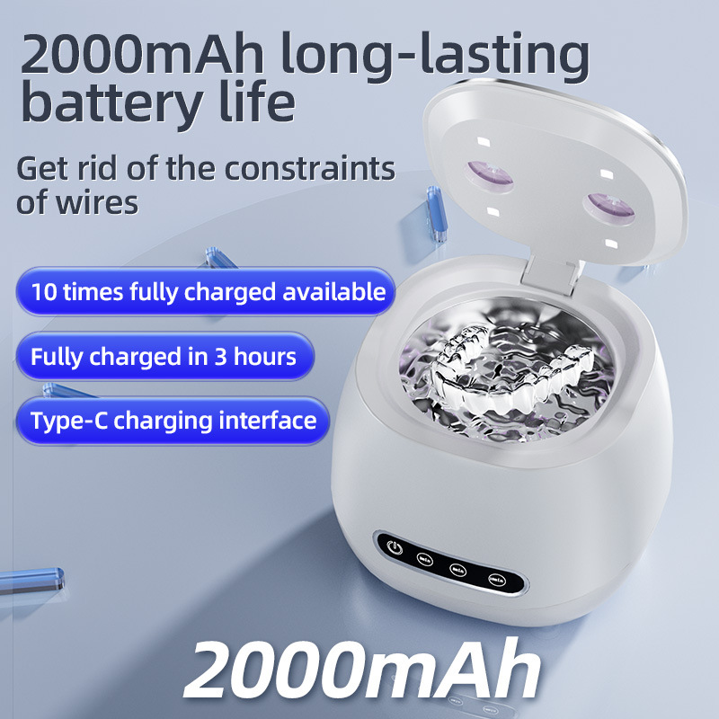 Ultrasonic Cleaning Machine Home Use Denture Invisible Retainer False Teeth Cleaning Box Jewelry Ring Glasses Cleaner