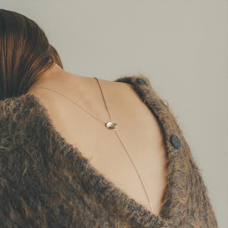 Matsumoto Keina joint gold and silver color OT buckle necklace, multiple ways to wear, layered sweater chain