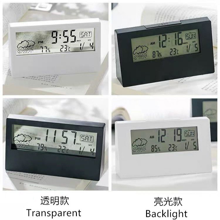 Desktop electronic alarm clock weather display alarm clock alarm clock student special with light student alarm clock with voice alarm clock