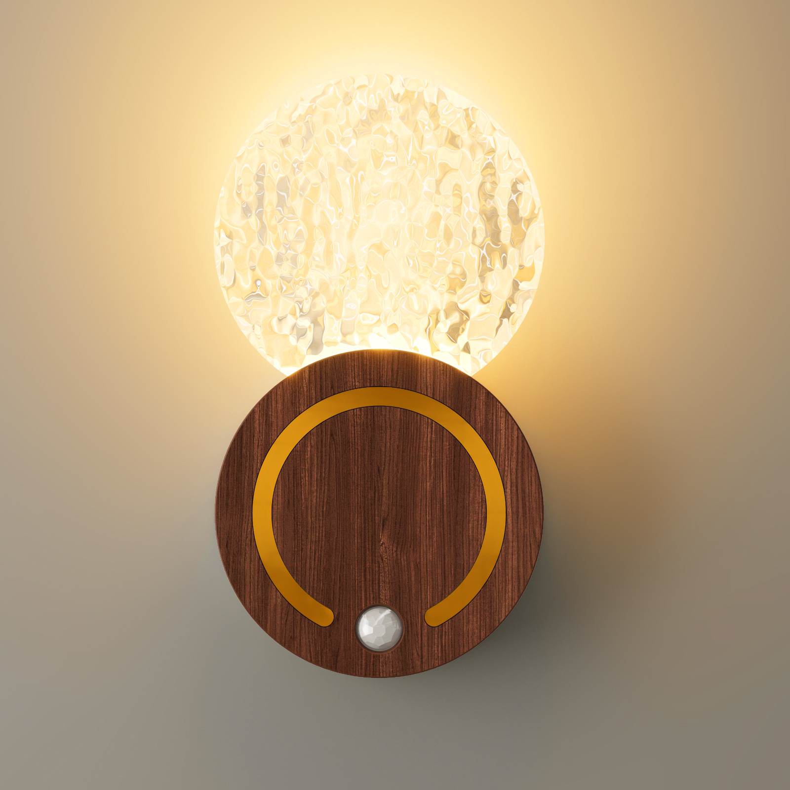 Human Body Induction Bedroom Bedside Wall Light Snap-On No Wiring Bedroom Charging Night Light