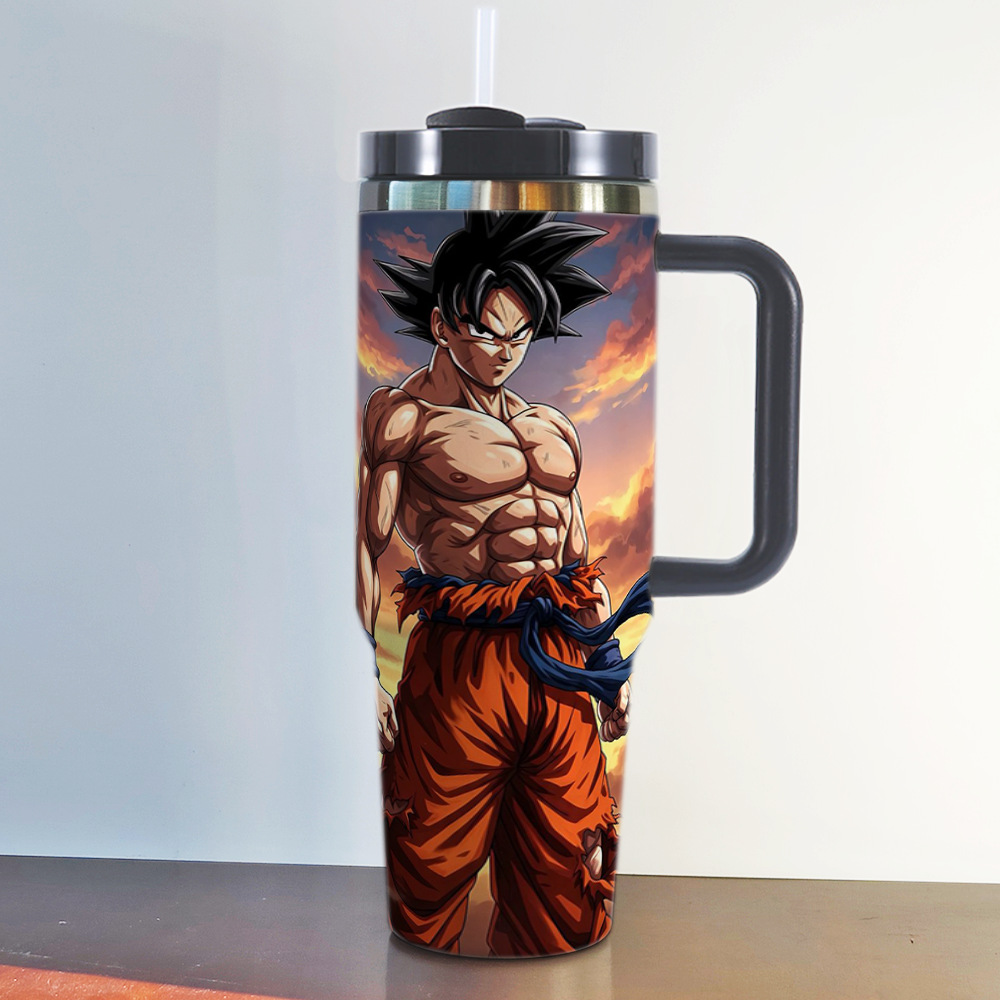 40oz tumbler Dragon Ball printed car ice霸 cup giant thermal cup car cup