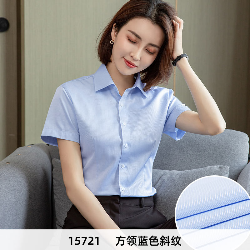 White Short-Sleeve Shirt Women Professional Summer 2024 New V-Neck Commute Formal Workwear Long-Sleeve Blouse