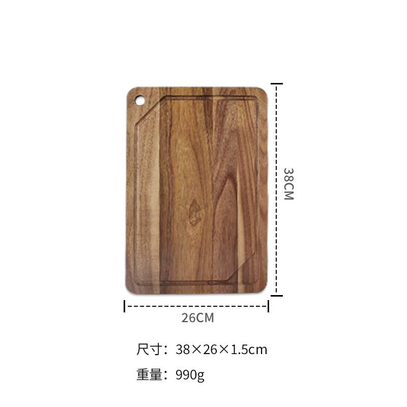 Original Ecological Acacia Wood Spliced Cutting Board Does Not Damage Knives Sturdy and Durable Solid Wood Spliced Home Bone Chopping Board Factory