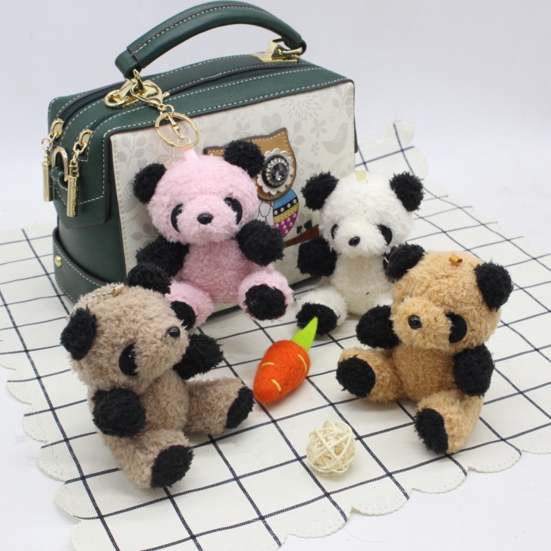 New Plush Toy Cartoon Cute Panda Keychain Bag Charm Advertising Promotional Gift Doll Toy