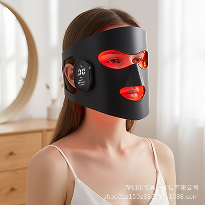 FDA 510K Red Light Mask Infrared Photon Skin Rejuvenation Mask Magnetic Wireless Red Blue Light Whitening Skin Rejuvenation Beauty Device
