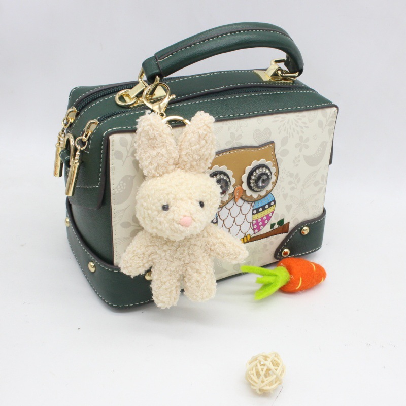 Cute Handmade Cartoon Plush Rabbit Children's Accessories Bag Charm Souvenir Doll