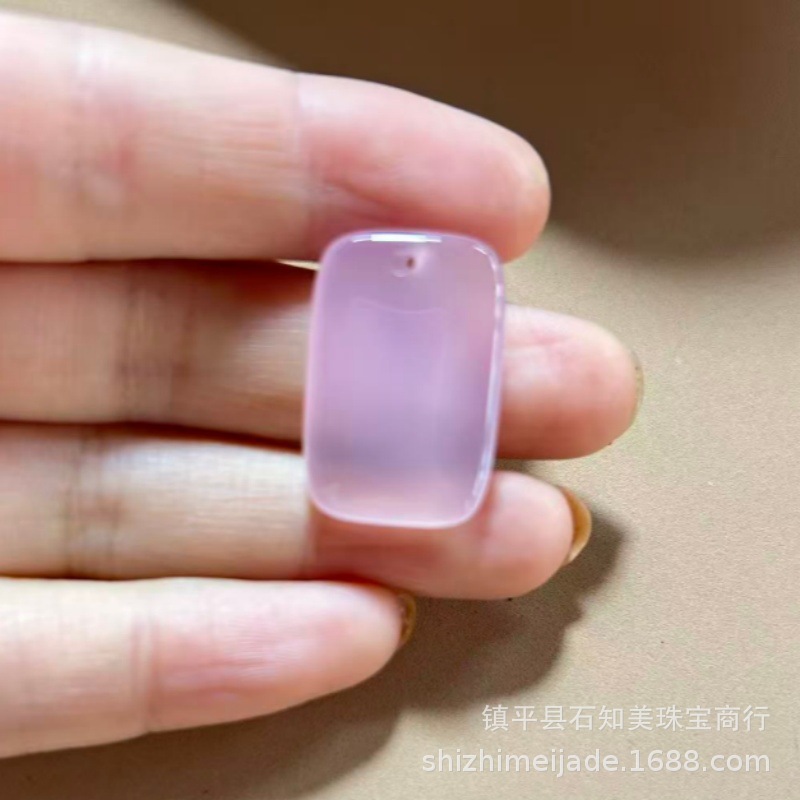 款2粉色小方牌约24*16*7mm