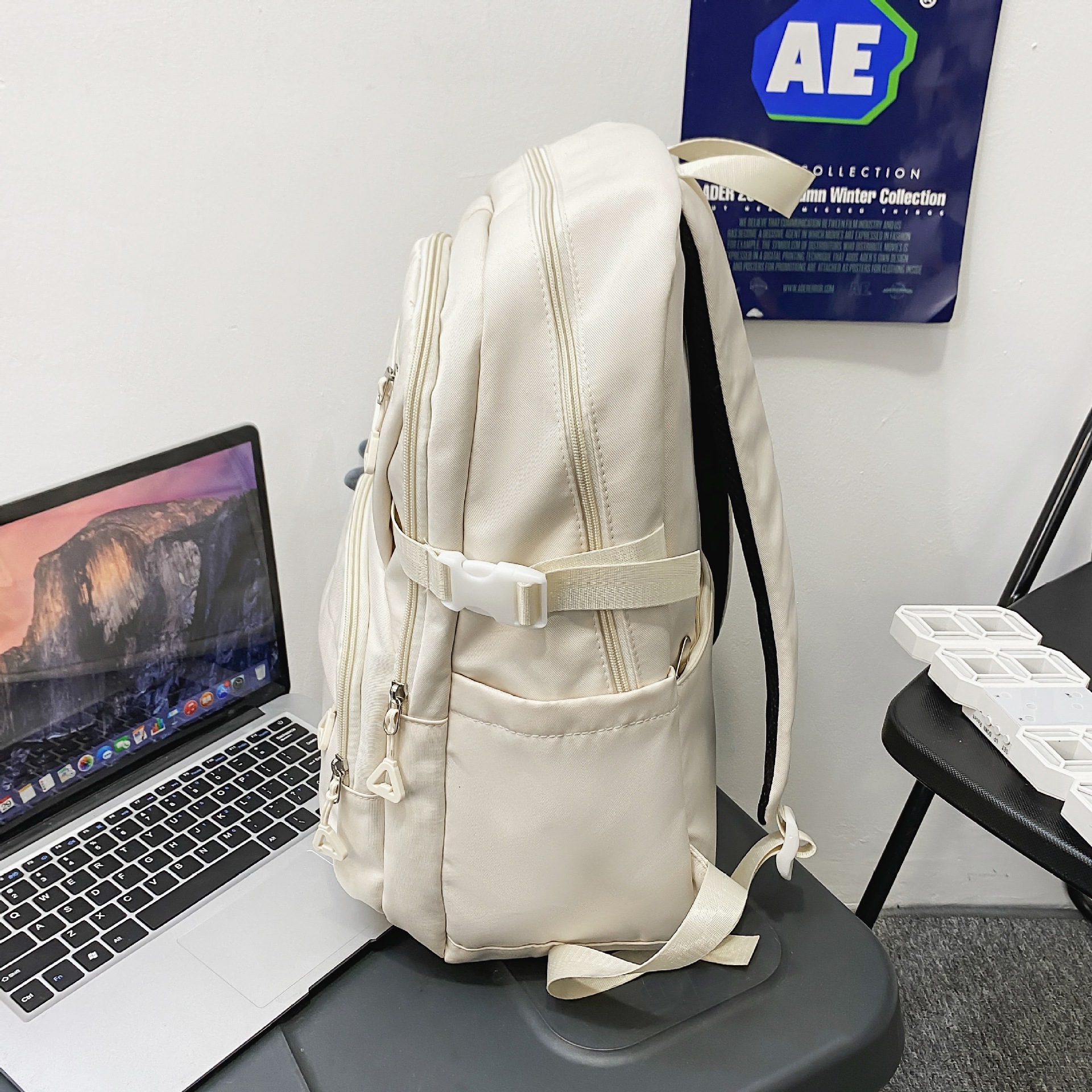 School Bag for College Women Travel Backpack for Junior High and High School Boys Men's Casual Simple Large Capacity Laptop Bag