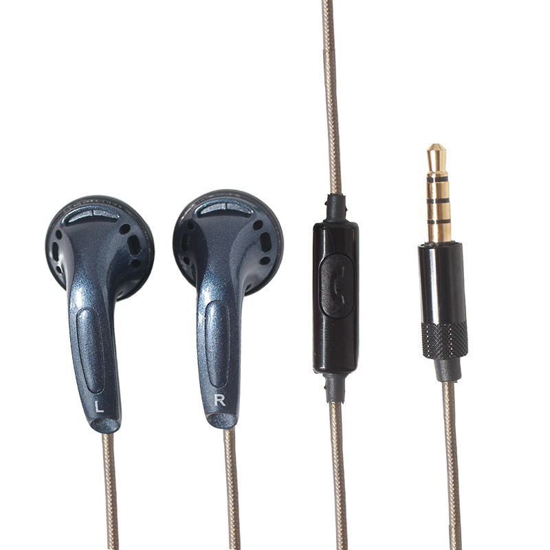 DIY Flat 3.5MM Headphone MX500 with Mic HiFi Unit Heavy Bass Wired Earphone