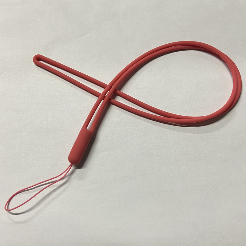 Silicone Lanyard Neck Lanyard 43cm Lanyard ID Card Soft Silicone Hanging Rope Colorful Elastic Liquid Silicone Phone Lanyard