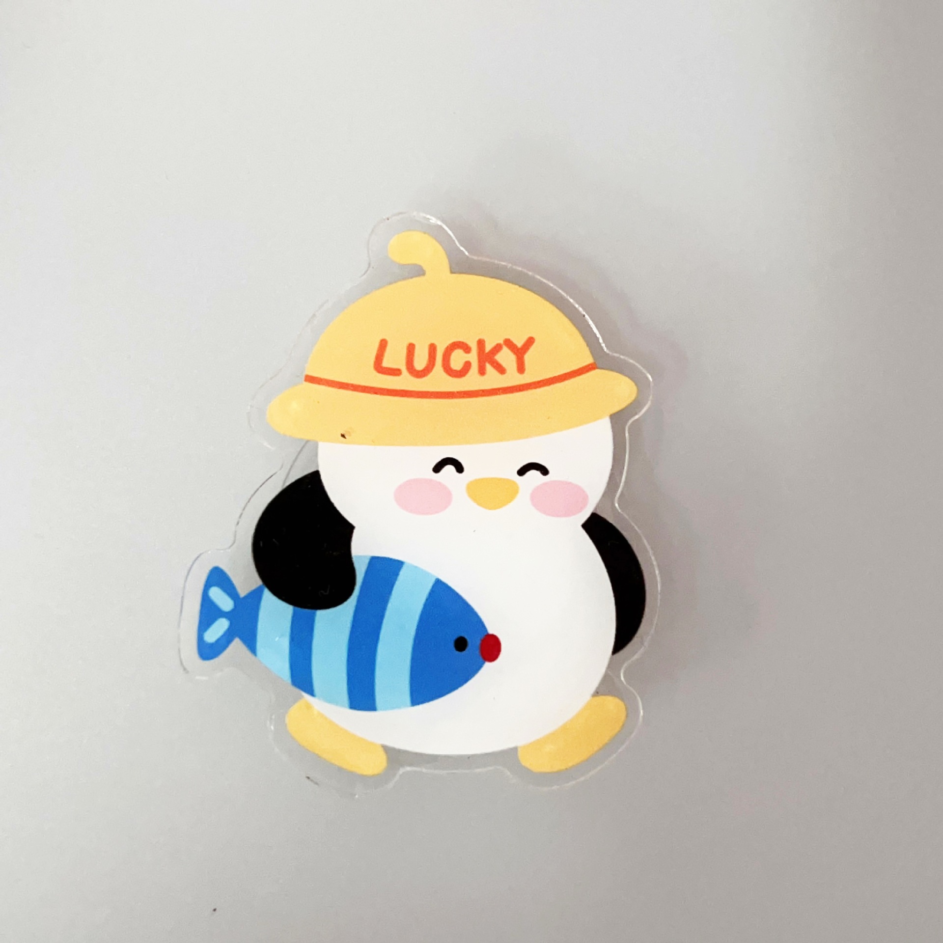 抱鱼企鹅 透明支架