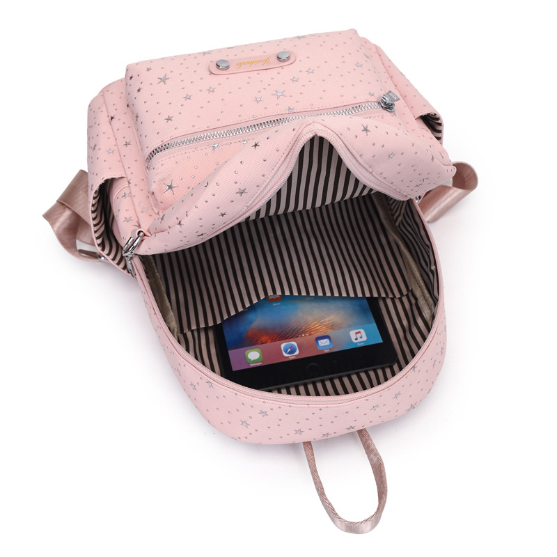2026 New Spring Summer Cute Rabbit Backpack Women Niche Star Print Small Backpack Girl Schoolbag