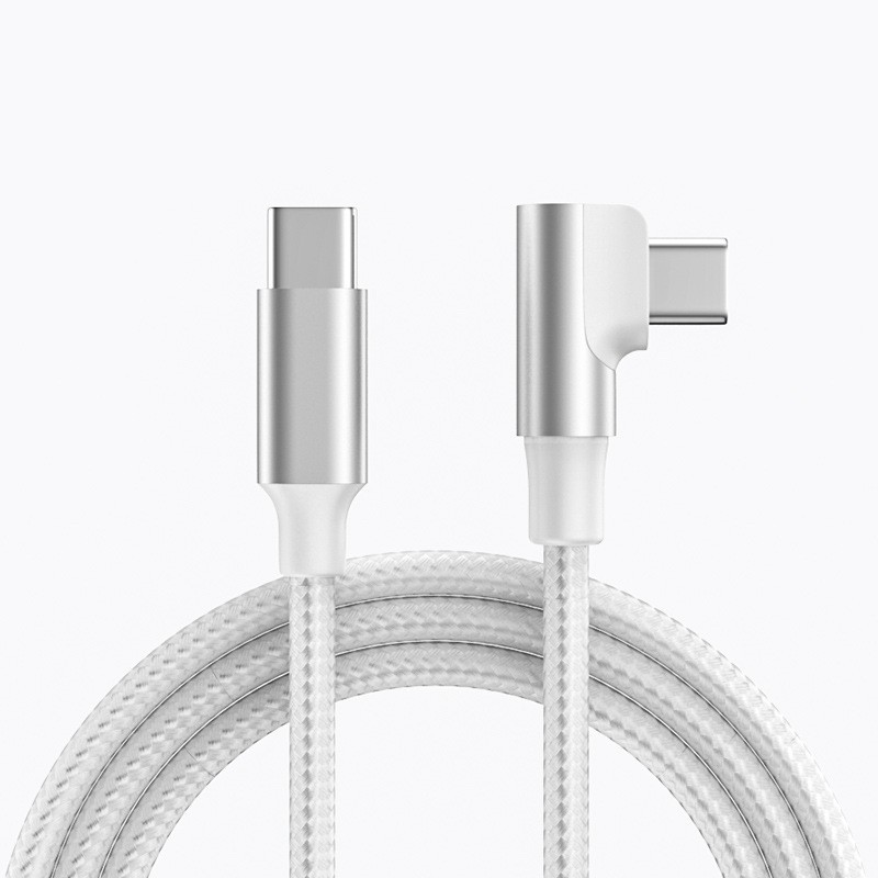 60W 3A curved data cable c to c dual type-c nylon braided PD fast charging data cable for phone tablet