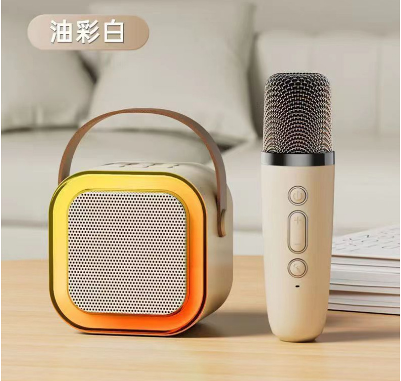 Microphone Speaker All-in-One Microphone Home Wireless Bluetooth Speaker Mini Portable K Song K12 New