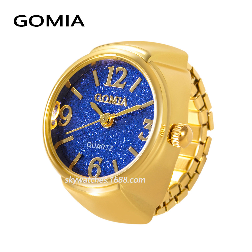 Ring Watch for Women, New Simple Digital Glitter Watch Student Finger Ring Watch Gold Finger Watch