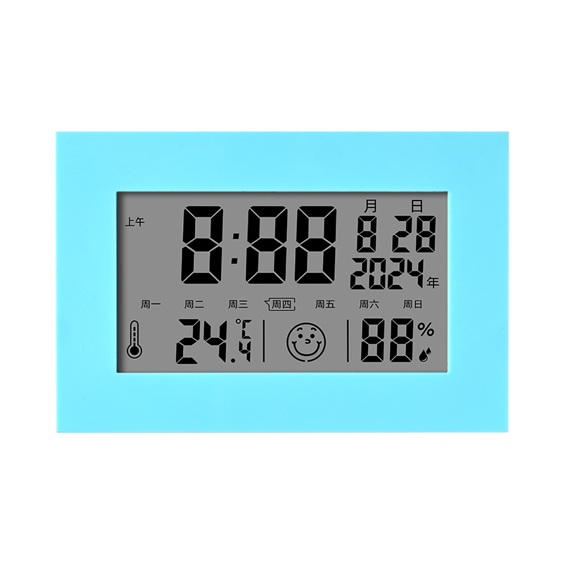 Perpetual Calendar Smart Desk Clock Silent Temperature and Humidity Large Volume Student LCD Desktop Electronic Clock Alarm Clock