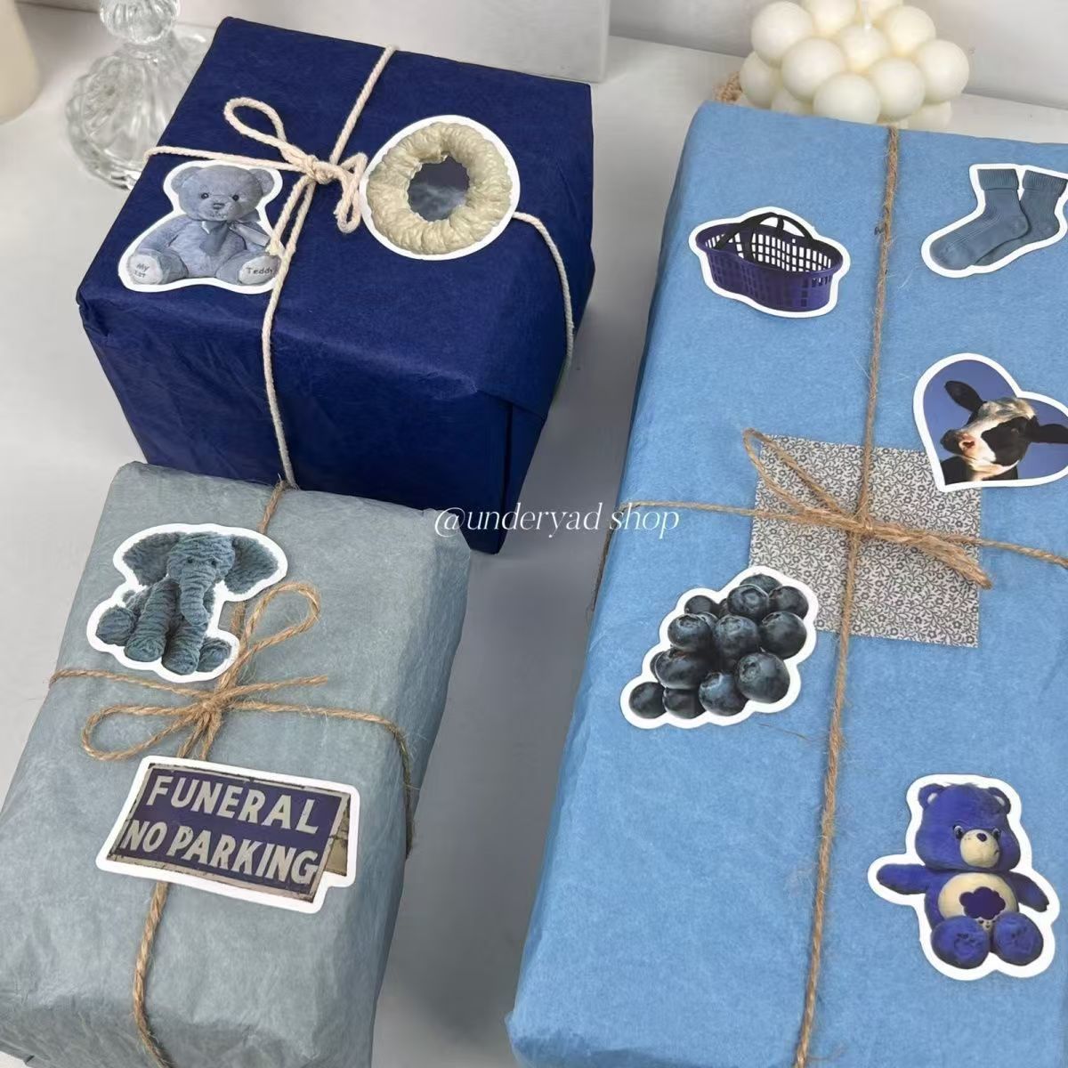 New Morandi color packaging material set thin translucent tissue paper handmade gift gift wrapping paper
