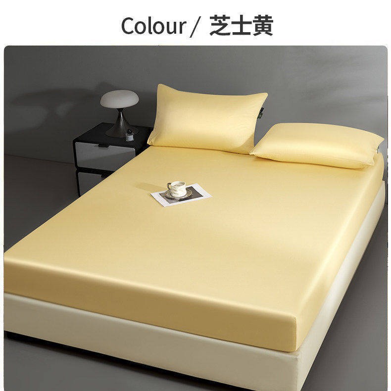 Summer cool ice silk bed skirt cover single piece 2026 new 180cmx200cm mattress cover protective cover three-piece set 3